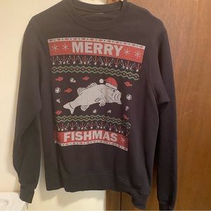 Merry Fishmas Funny Christmas Holiday Sweater